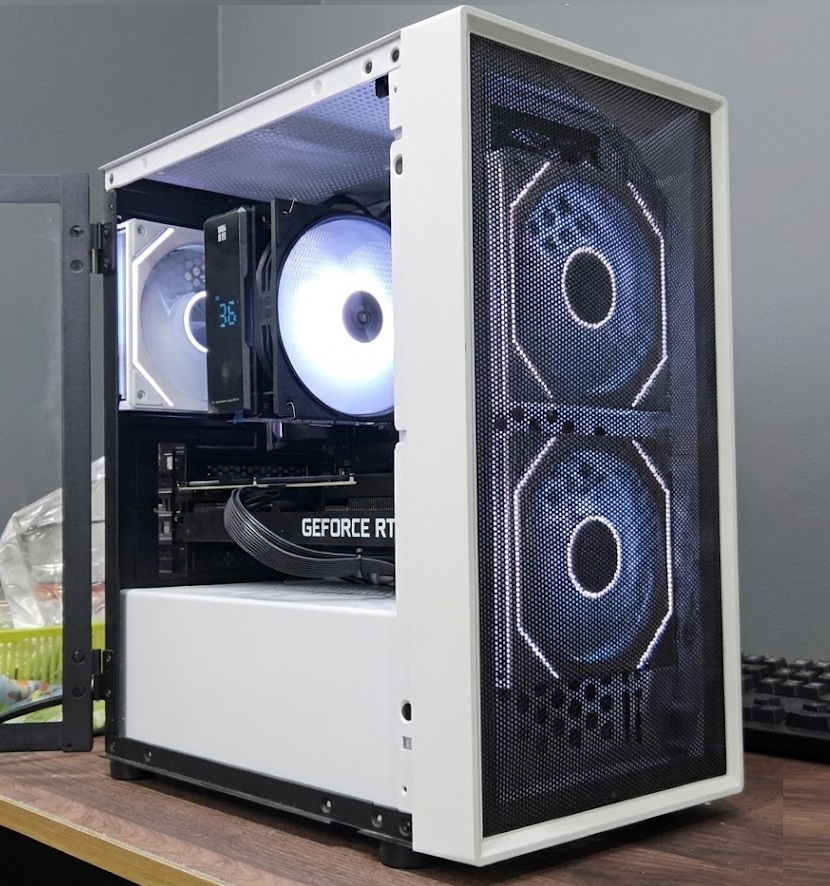Panda white mesh RTX 3070 Intel gaming PC Singapore