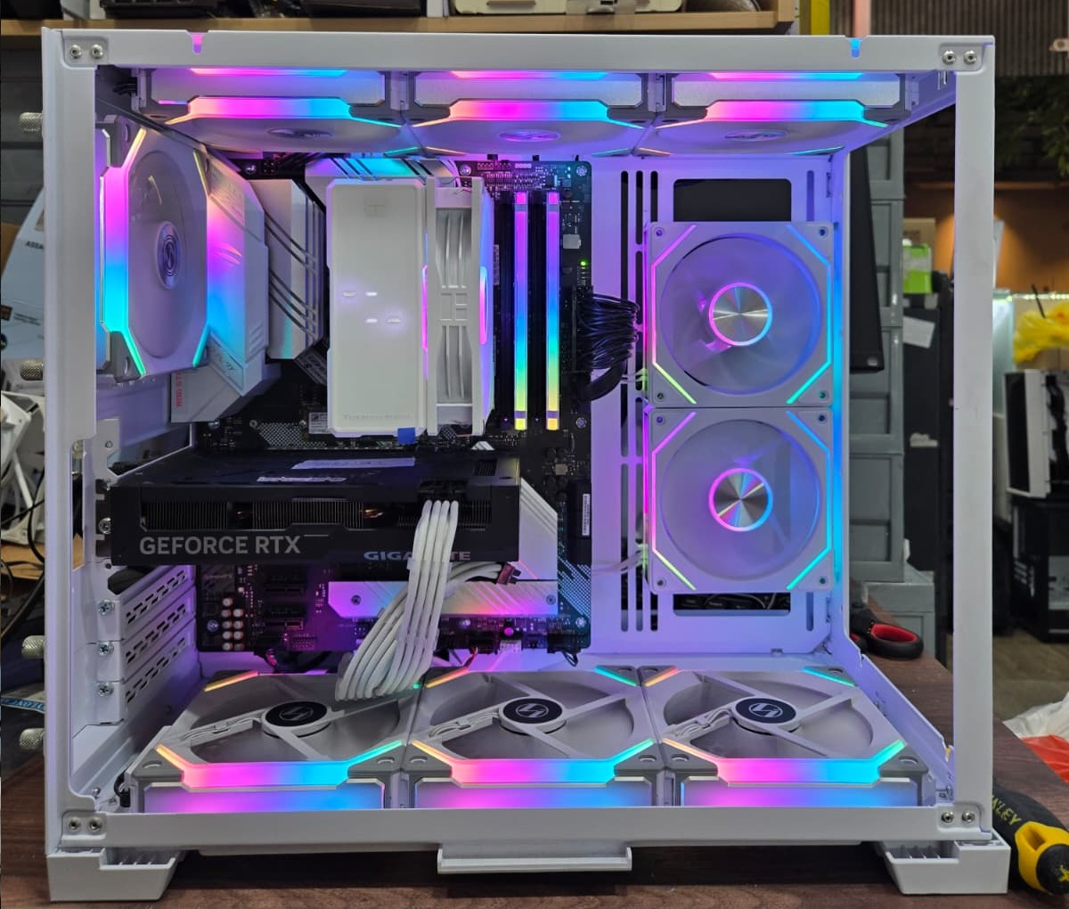 Lian Li mini white RGB RTX 3070 compact gaming PC Singapore